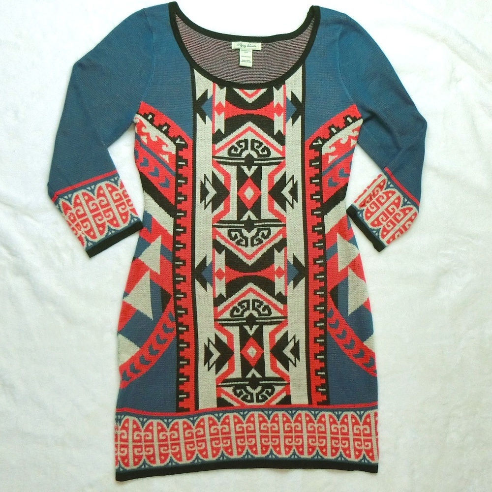 Flying Tomato Anthropologie  Sweater Dress Aztec